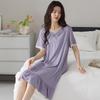 Women's Summer Nightgown with Built-in Bra, Loose Short Sleeve Plus Size Pajamas for Home Wear.