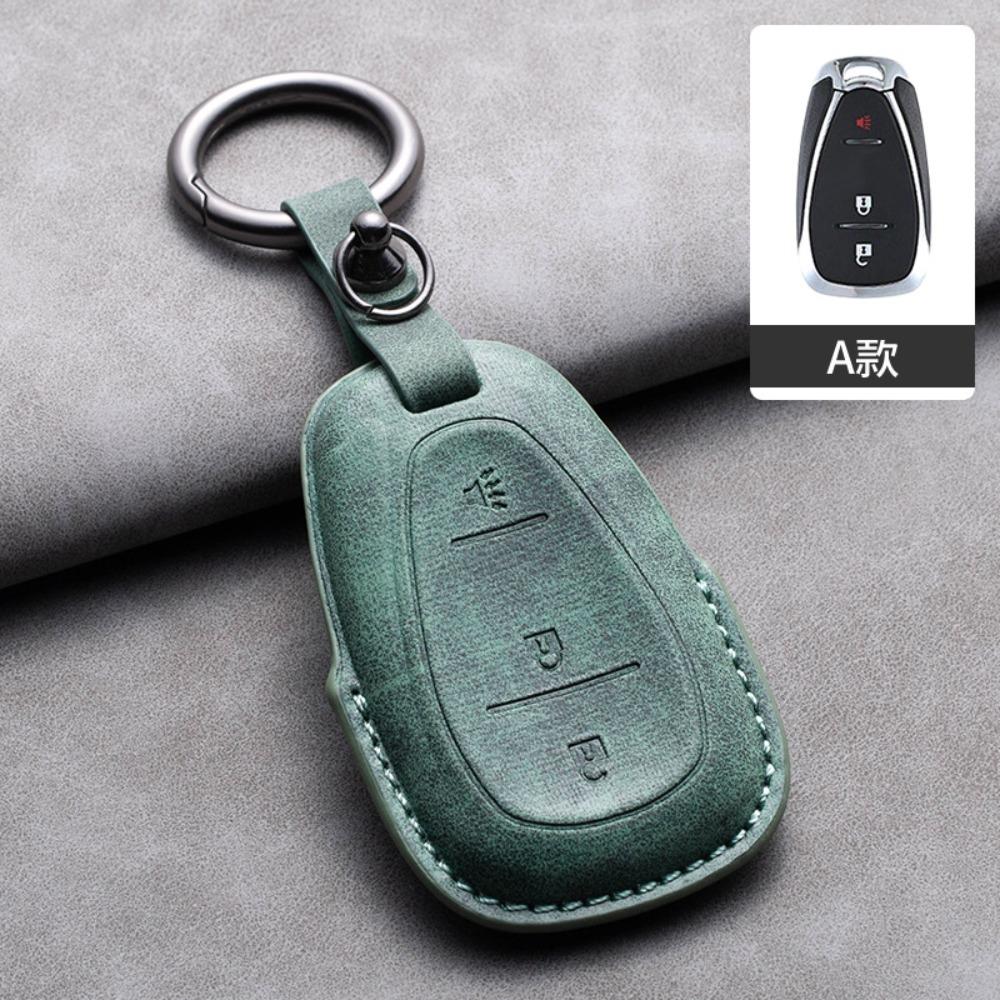 Premium for Nappa Leather Key Cover for Chevy Malibu XL Equinox Blazer Camaro Car Keys