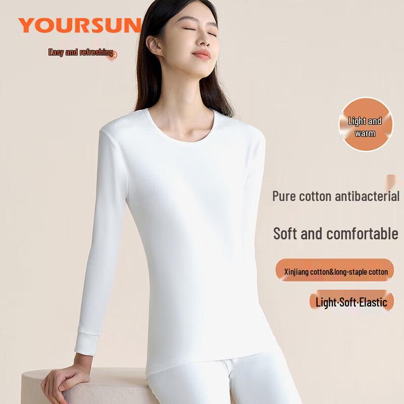 

Yiershuang Женский теплый базовый топ из чистого хлопка с круглым вырезом L