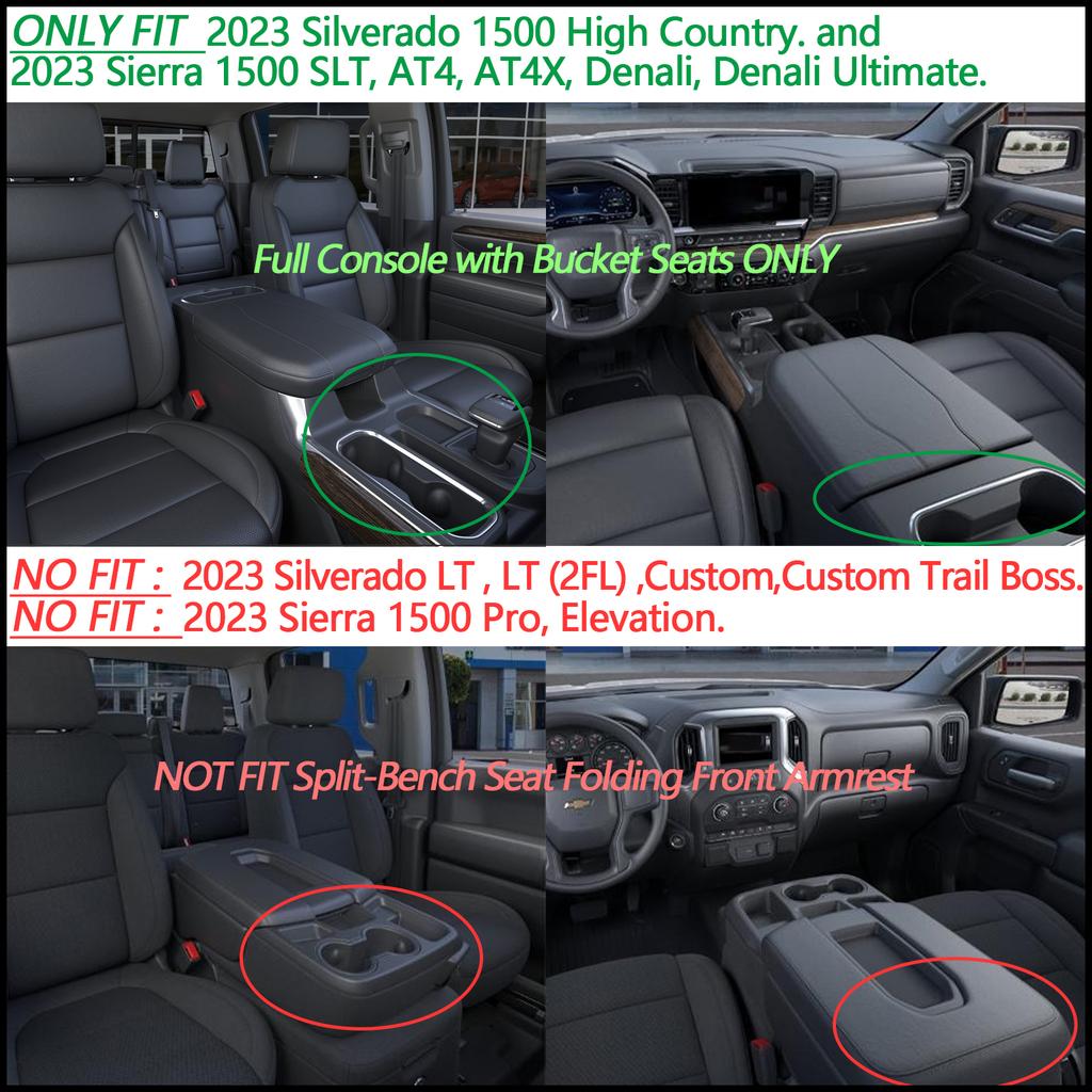 Center Console Organizer Tray for 2025-2025 Chevy Silverado 1500/GMC Sierra 1500 Container Armrest Storage Box Car Accessories