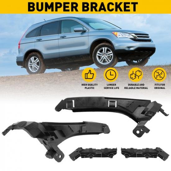 Set of Front 4 Bumper + Headlight Support Brackets For 2007-2011 Honda CRV CR-V