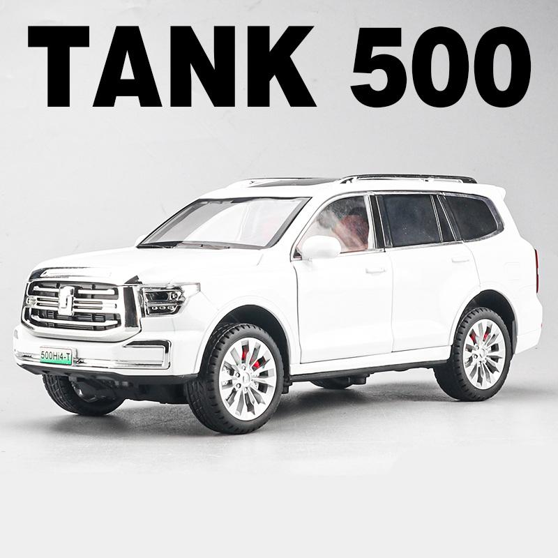 1/24 Tank 500 Hi4-T SUV Legierungsauto-Modell Diecast Metallspielzeug Geländefahrzeuge Auto-Modell Simulation Ton und Licht Kinderspielzeug Geschenke
