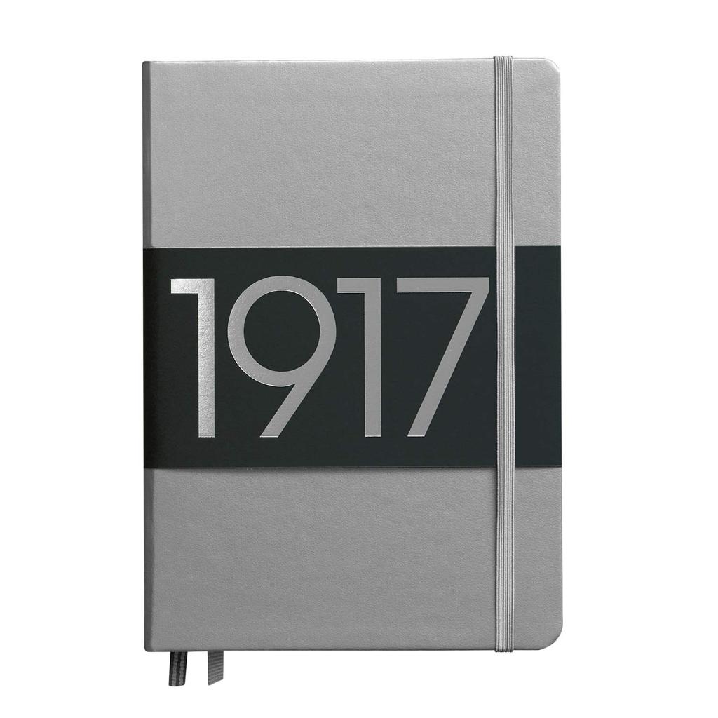 Leuchtturm A5 Notebook with Dotted Grid, Silver, 355678, Officially Imported