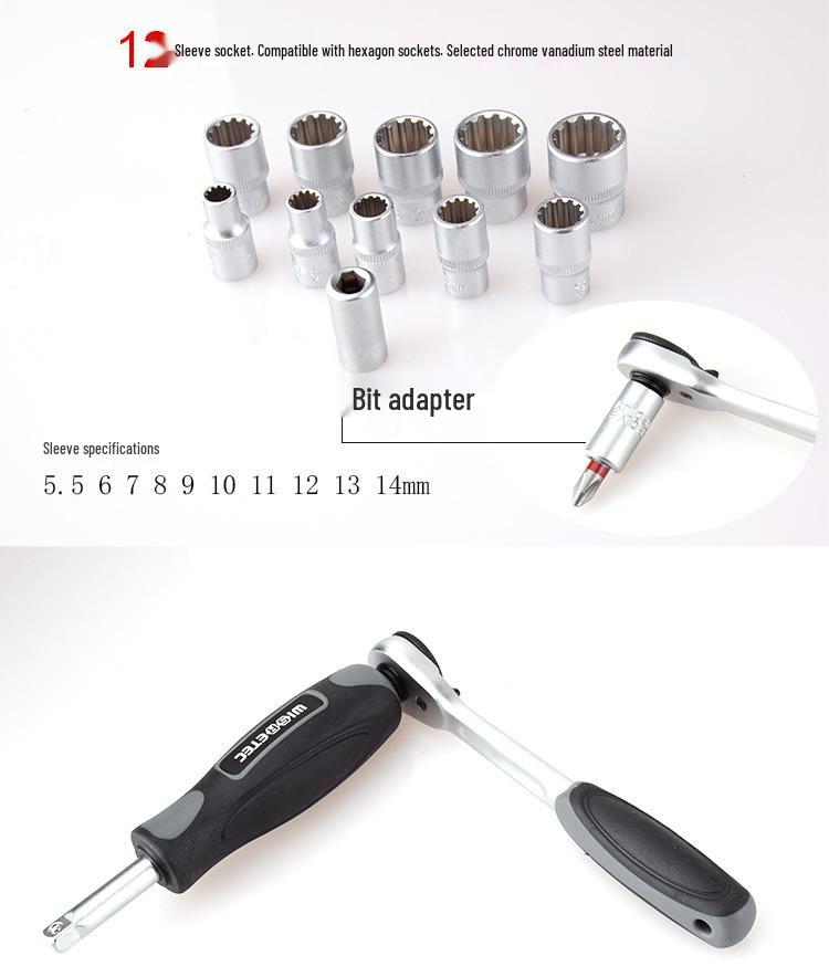 38-teiliges industrielles Mini-Ratsche & Steckschlüssel-Set S2