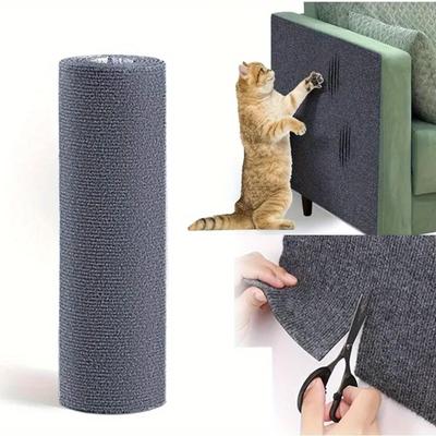 1pc Durable Sisal Self-Adhesive Cat Scratch Mat, DIY Customizable Furniture Protector for Couch, Sofa, and Carpet Protection