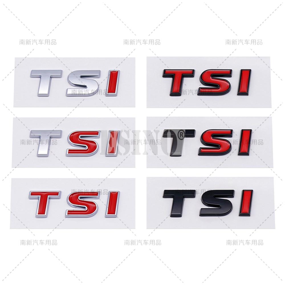 Car Styling 3D TSI ABS Adhesive Emblem Rear Trunk Badge Fender Sticker Car Body Decal for Volkswagen Golf Passat Tiguan Touareg