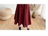 Campanula Print Slimming Over-the-Knee French Shirt Dress with Cinched Waist (Autumn/Winter)