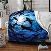 1pc Shark Blanket, Lightweight Flannel Throw Blanket For Sofa, Bed, Travel, Camping, Living Room, Office, Couch, Chair, And Bed