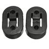 2PCS Car Black Rubber Muffler Exhaust Pipe Mount Bracket Hangers Accessories