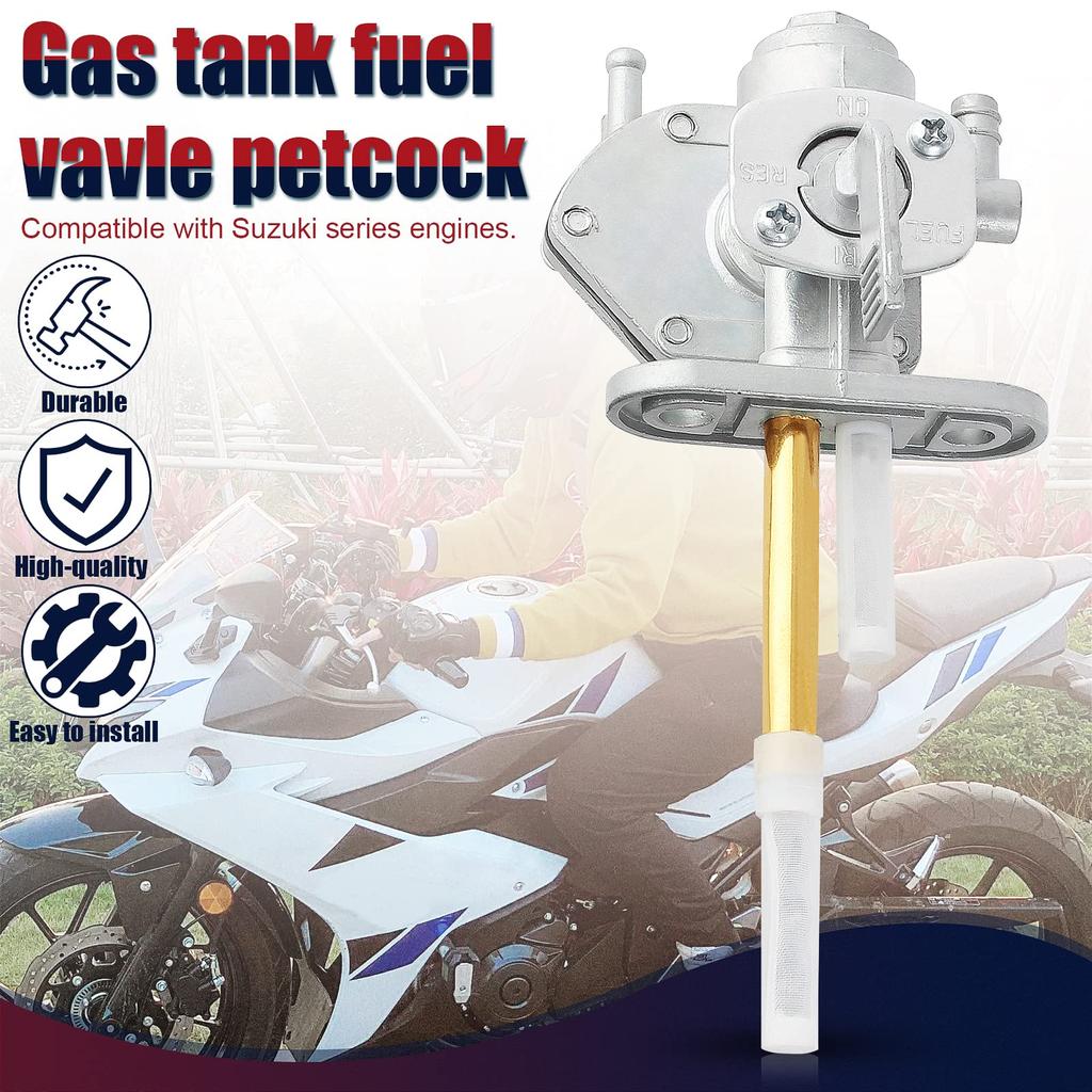 QAZAKY Gas Tank Fuel Petcock Valve Switch Suzuki DRZ400 DRZ400E DRZ400S DRZ400SM FZR600 LT80