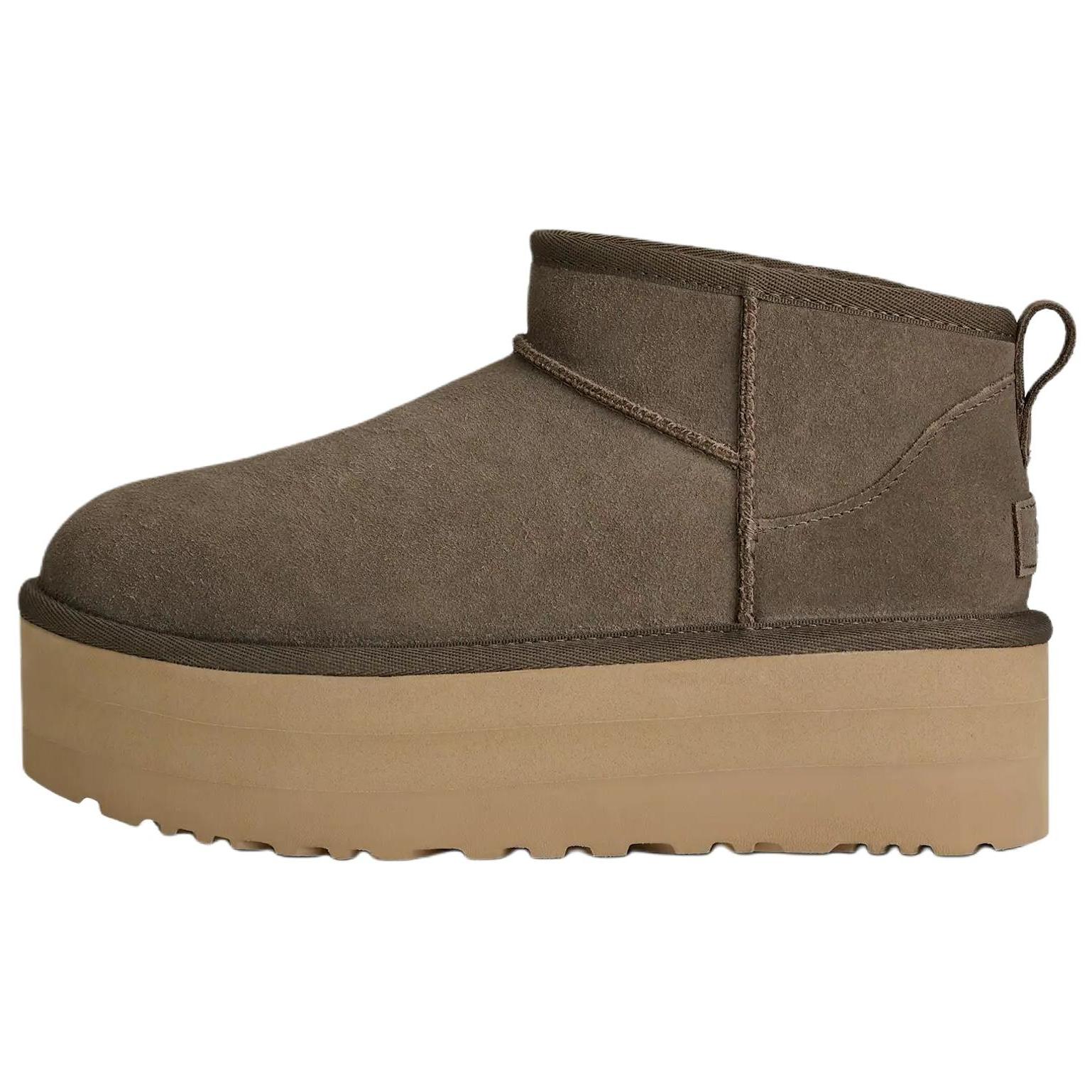 

UGG CLASSIC ULTRA MINI Platform Suede Thermal Snow Boots Women s Brown 1135092-DDRG 38