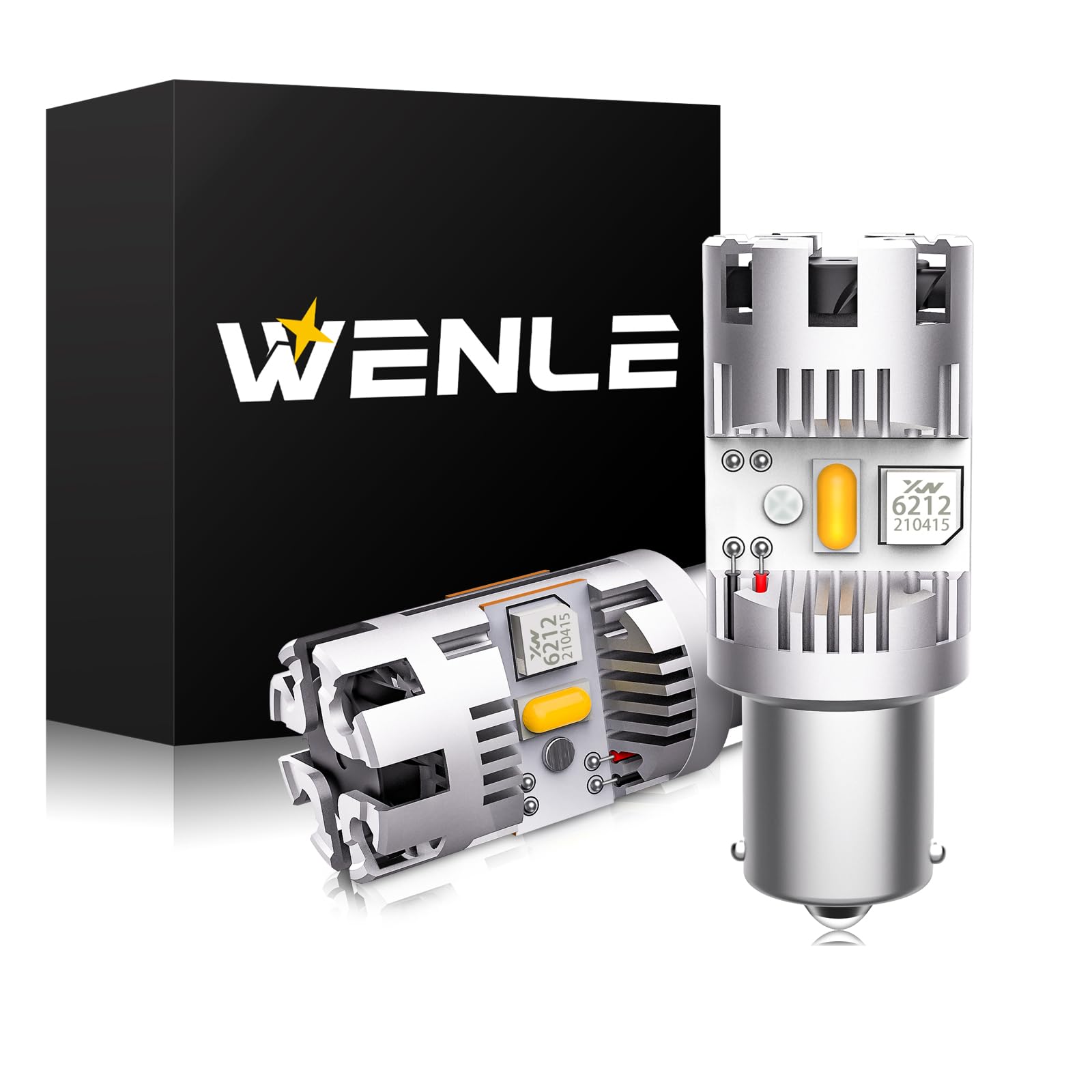 

WENLE Super Cancellation Technology, S25 LED Turn Signal, LED Turn Signal, Amber/Orange, Single with S25 Pin angle difference
