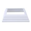 White Plastic Post Sleeve 4x4Inch Interior Diameter Base Trim Easy Install Skirt for Deck Porch Railing Column (4Pack)