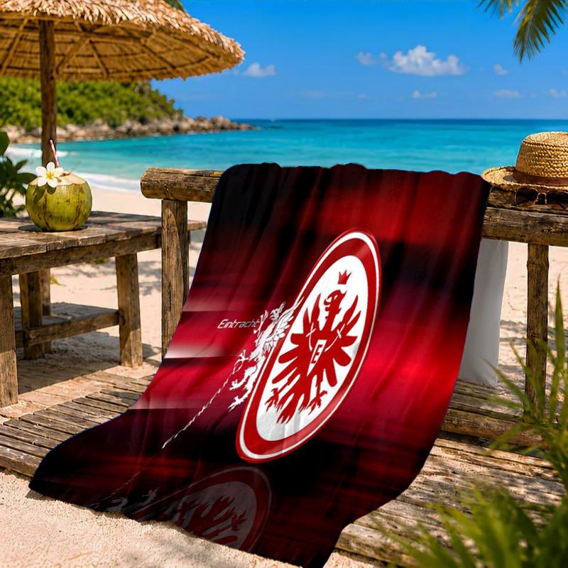 Eintracht FC Wappen Strandtuch Mikrofaser Strandtuch, Leicht und Schnelltrocknend, für Sommerreisen, Schwimmbad Fan Geburtstagsgeschenk