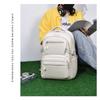 Versatile Solid Color New Style Unisex Daily Campus Large Capacity Travel Backpack Water-Resistant Fashionable Double Shoulder Bag