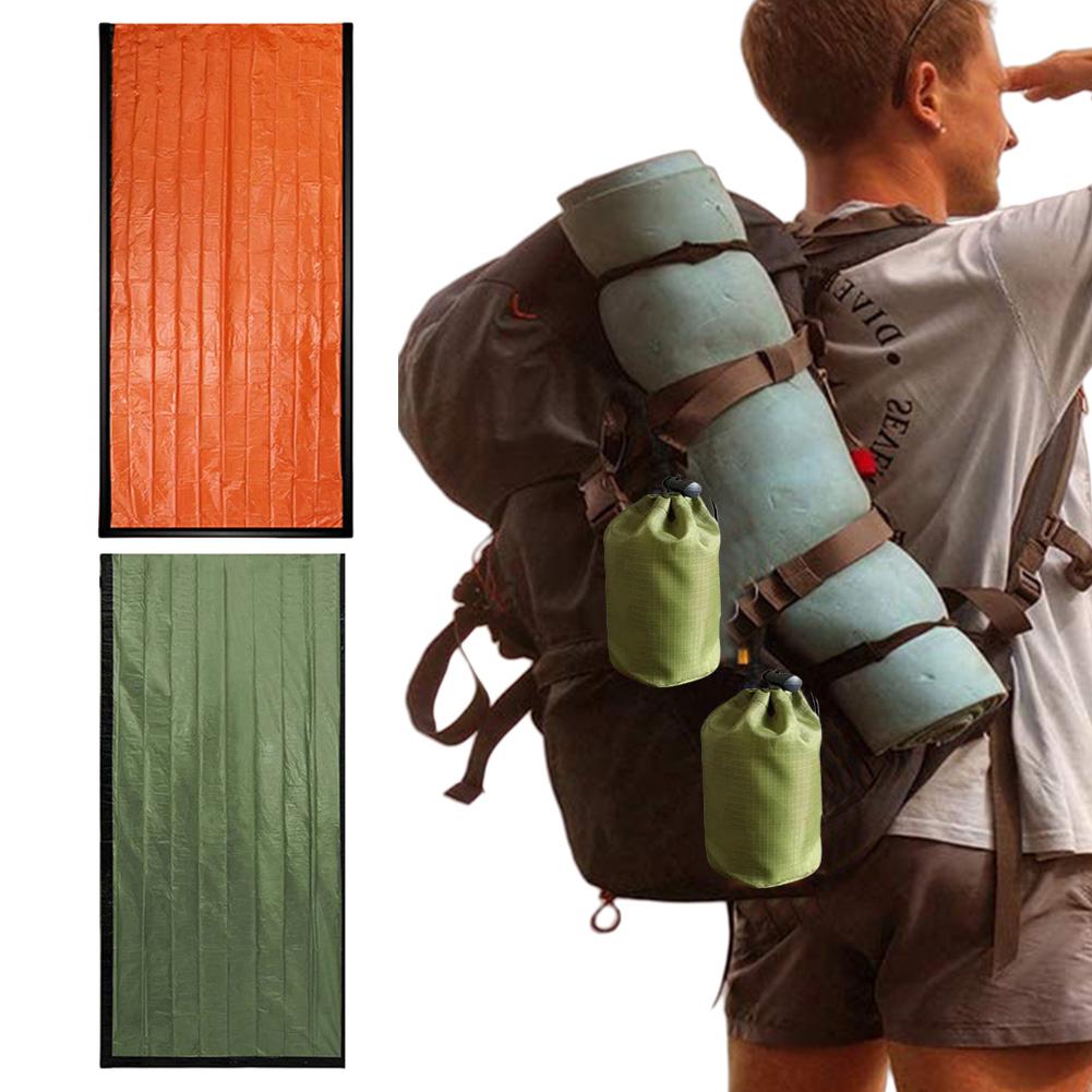 2-6PCS Portable Waterproof Emergency Survival Sleeping Bag Hiking Camping Gear Thermal Bivy Sack First Aid Rescue Kit