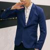 Suit Casual Fine Workmanship Cotton Blend One Button Suit Blazer for Banquet