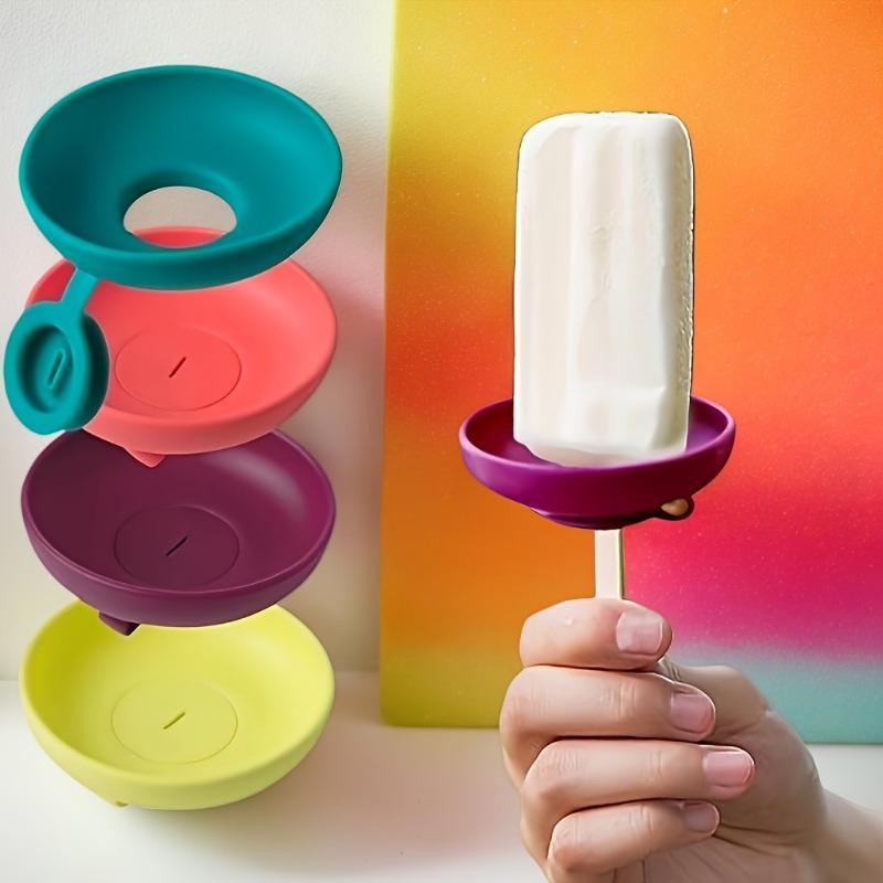 Silicone Popsicle Holder for Kids, Leak-proof and Anti-dirty Ice Cream Stand, Summer Snack Holder for Children, Reusable and Easy to Clean