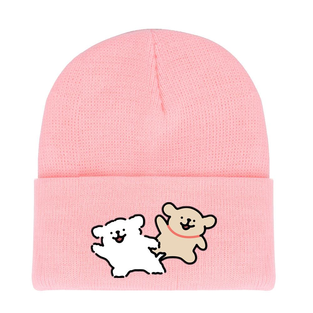 Winter Maltese Knit Hat With Printed Design For Men Women Casual Weather Cold