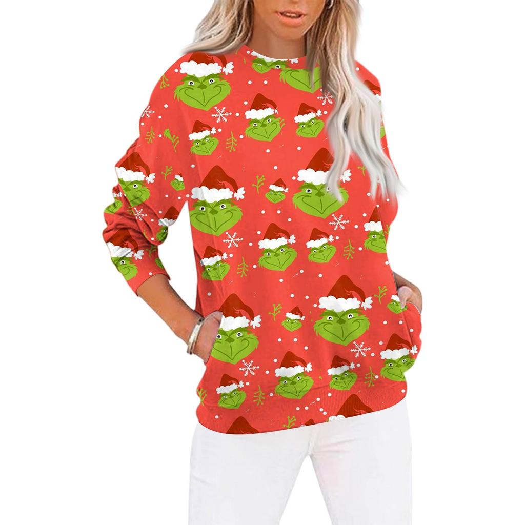 Christmas Sweatshirts For Women Sweater Cute Shirt Fall Pullover Top
