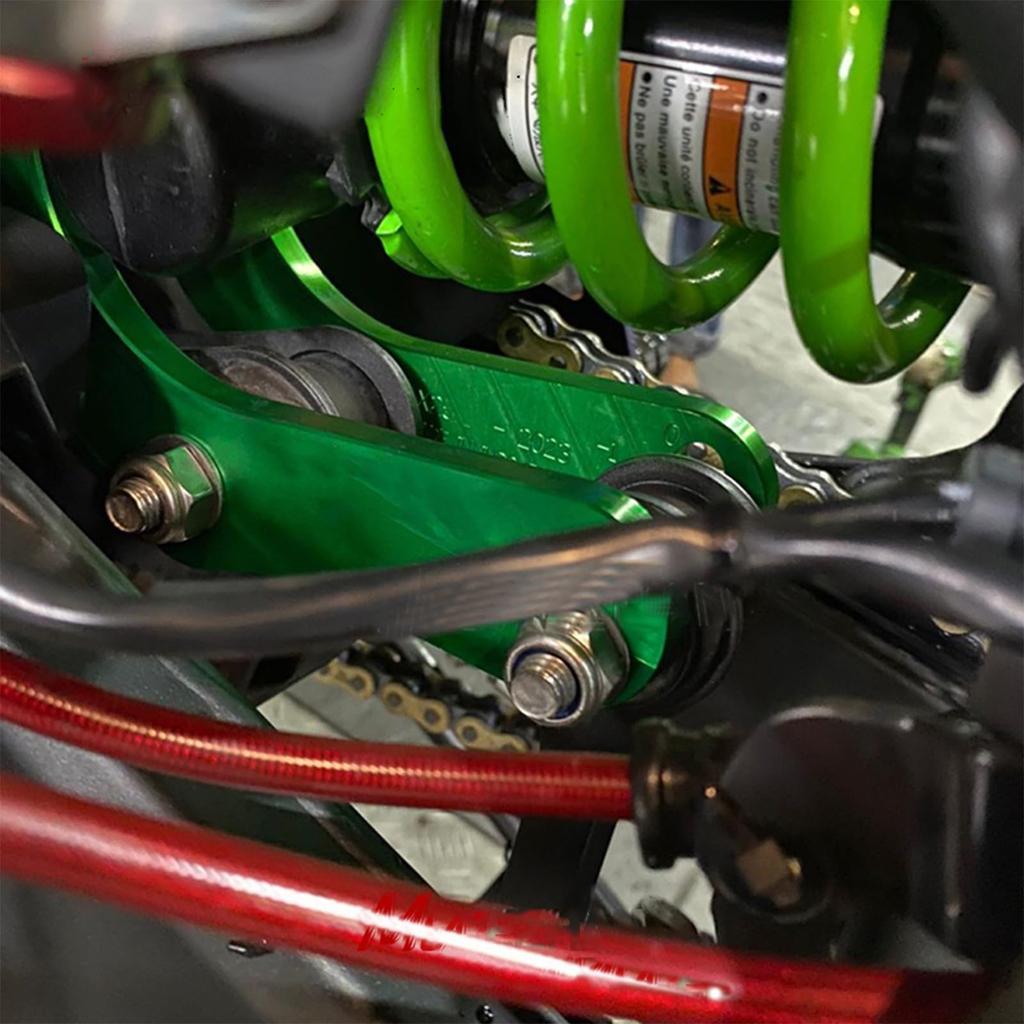 Motorcycle Lowering Kit for Kawasaki ZX-25R (2020-2023), ZX-4R, and ZX-4RR (2023+) - Rear Lowering Link Rods (Gold) for Improved Ground Reach