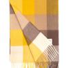 RECLOW RECLOW LAND 100% Cashmere Check Muffler Yellow Brown