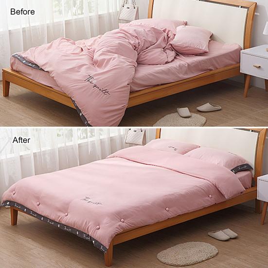 16 Pezzi Fermachiappetti Copripiumino Biadesivi Fermapiumino per Lenzuola con Scatola Portaoggetti Tessuto Morbido Fermapiumini per Piumone Cuscini Tende