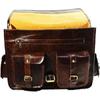 16 inch Leather Messenger Bag Brown Vintage Satchel Genuine Laptop Computer Office Shoulder Handmade Briefcase for Men