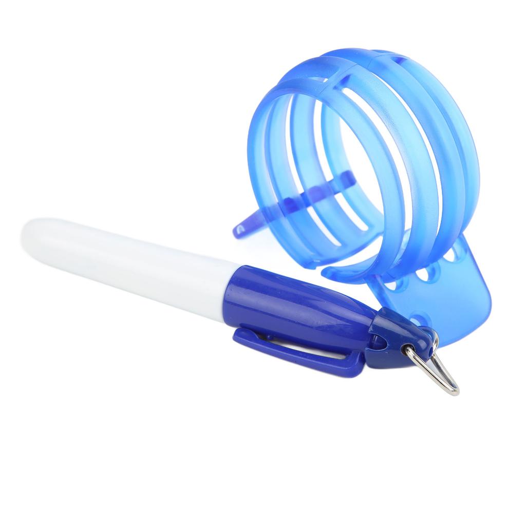 360 Degrees Golf Ball Line Marker Plastic Golf Three Line Drawing Device for General PurposeBlue