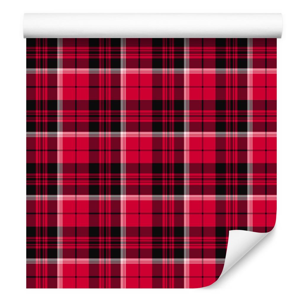 Red Checkered Wallpaper, Pink and Burgundy for Living Room and Bedroom, 50x1000