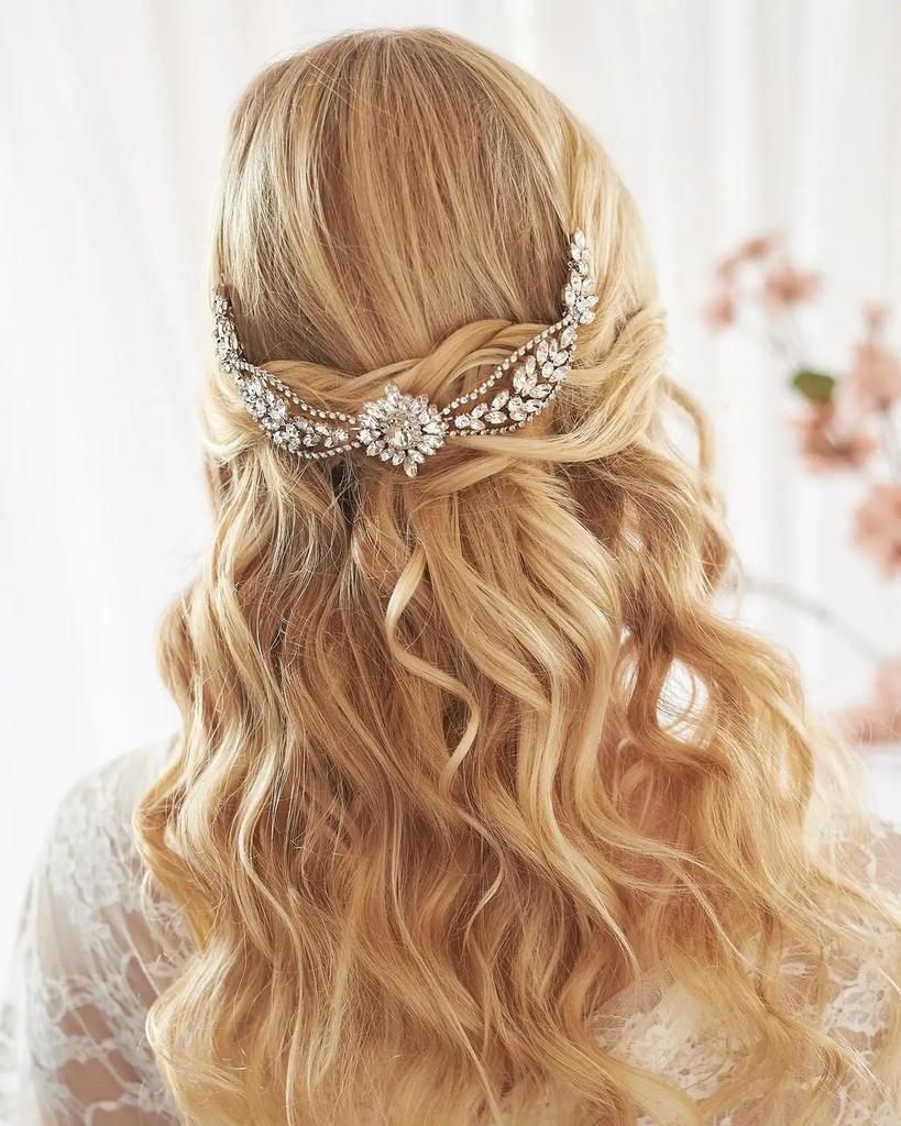Silver Color Rhinestone Crystal Headbands Hairbands Tiaras For Women Bride Party Wedding Bridal Hair Accessories Jewelry Band