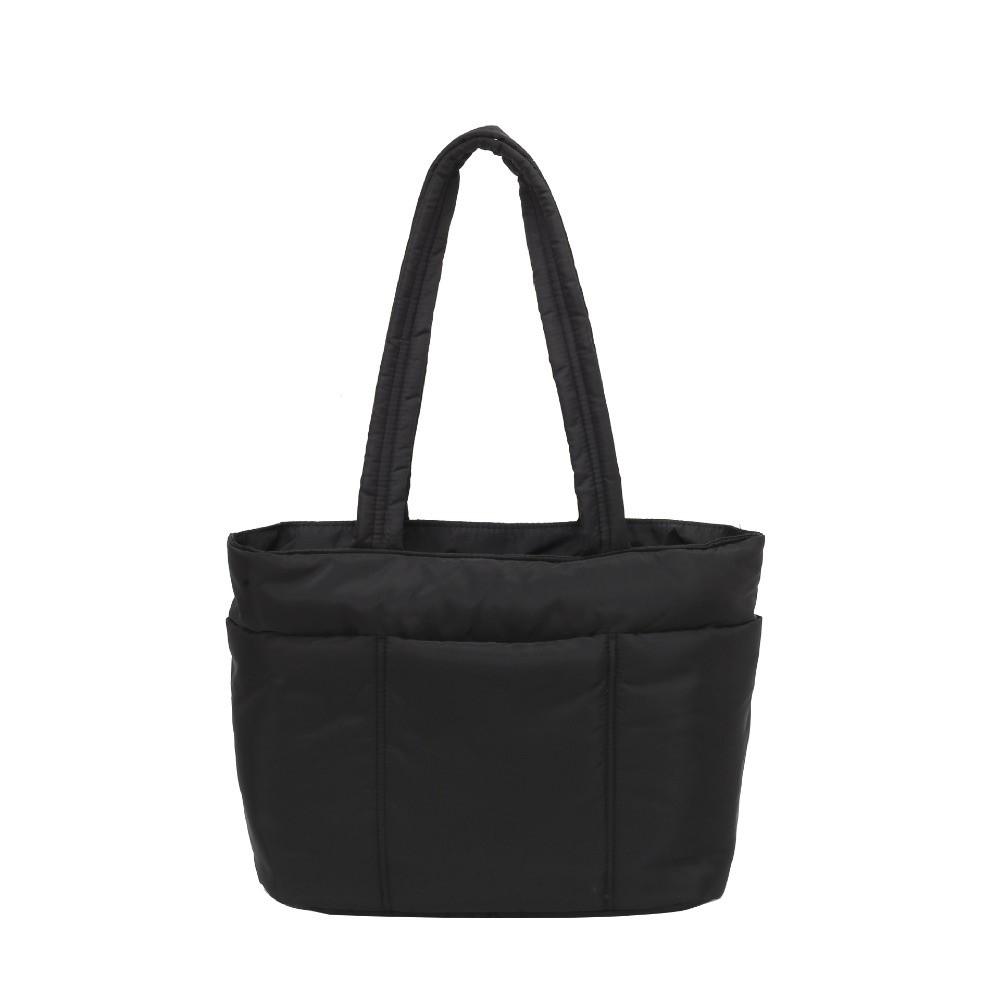 

Large Capacity Puffy Tote Bag Multiple Compartments Lightweight Women Handbag Practical Portable Messenger Shoulder Bag