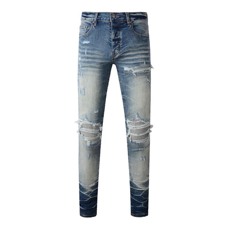 STREETRICH Fashion Americans Brands Men's Jeans Luxury Streetwear Holes Long Trousers Quality Male Stretch Slim Pants Skinny Trousers