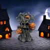 Halloween Pumpkin Tree Monster Figurine,Vintage Resin Statue for Home,Office Decor, Perfect for Holiday Display for Christmas,halloween decorations