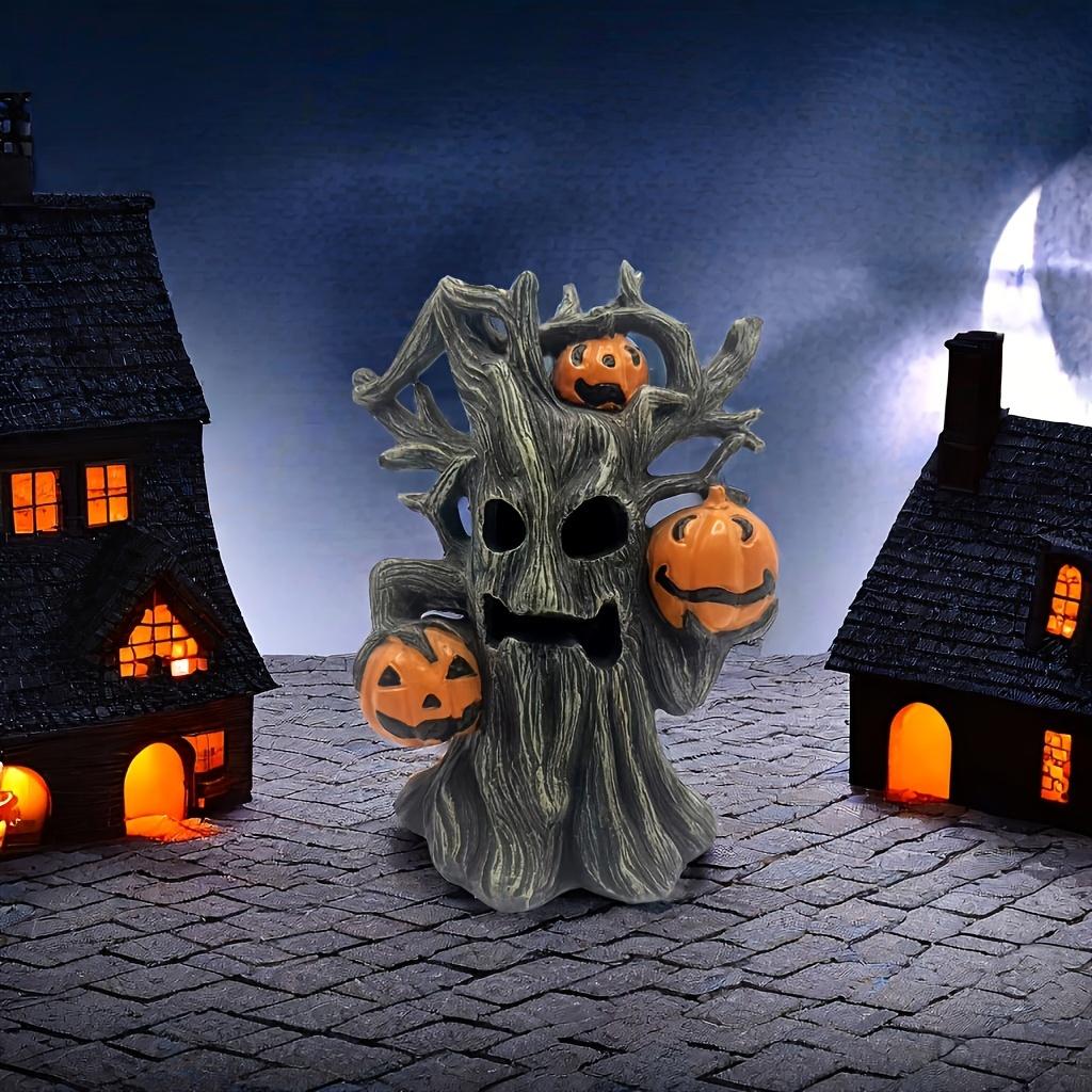 Halloween Pumpkin Tree Monster Figurine,Vintage Resin Statue for Home,Office Decor, Perfect for Holiday Display for Christmas,halloween decorations