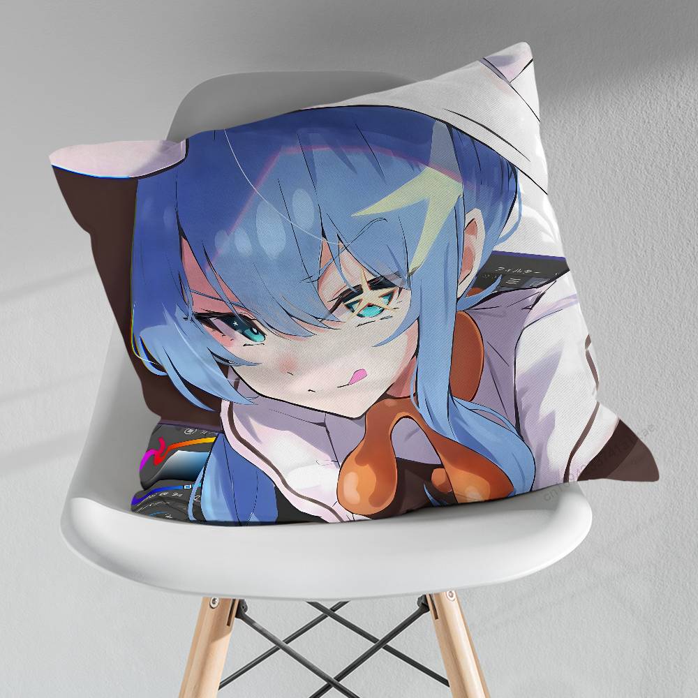 HHoshimachi SSuisei Throw Pillow Case Living Room Sofa Cushion Cover For Home Bedroom Decoration Protector