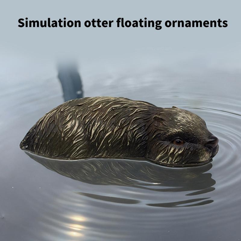 Floating Resins Beavers Decoration Handcrafted Resins Beavers Statues For Garden Pond Pool Outdoor Ornament