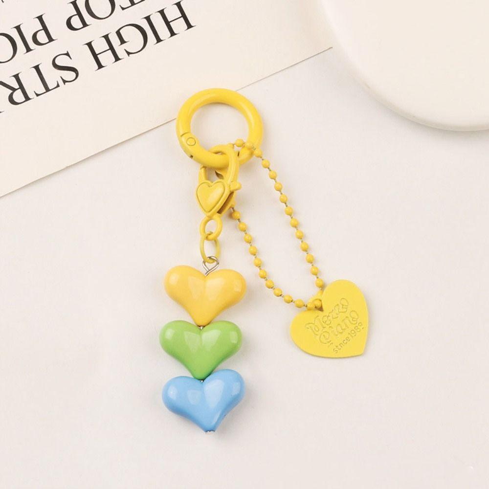 Heart Key chain Colorful Keychain pendant 2024 Earphone Case Pendant  Bag