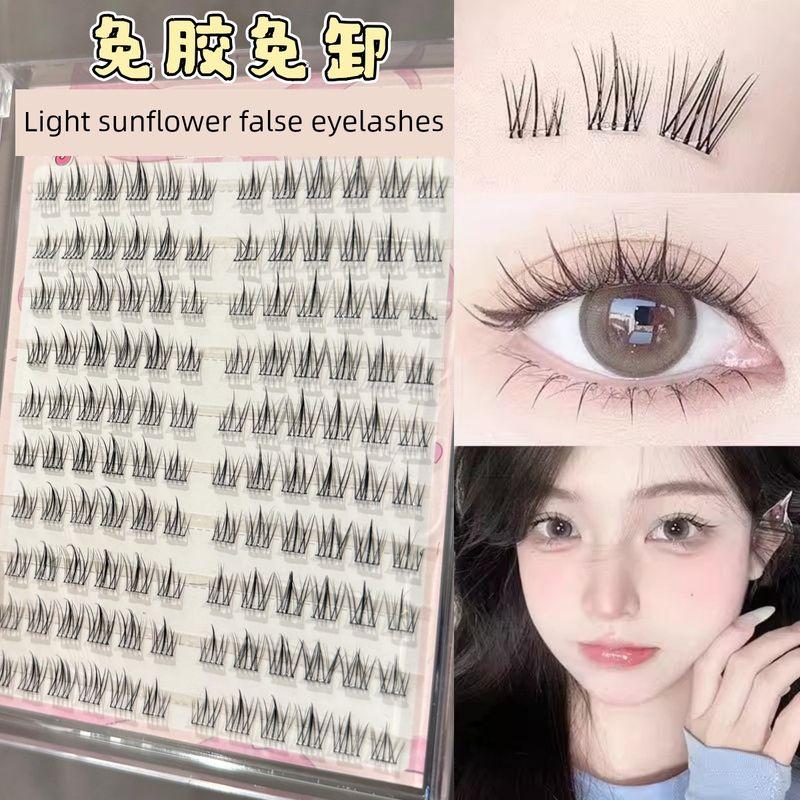 Glue-Free Mid-Summer Night under Eyelashes Eyelash Natural One-Piece Fake Eyelashes Glue without Stem Artificial Comic