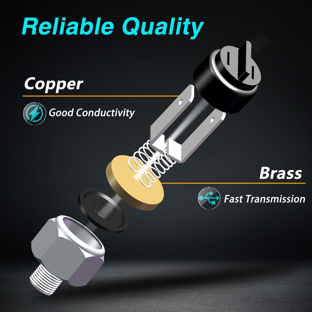 KPALAG Hydraulic Rear Brake Light Switch Softail, Heritage, Sportster, Fat Bob, Low Rider, Electra Glide Compatible #: DS-272191