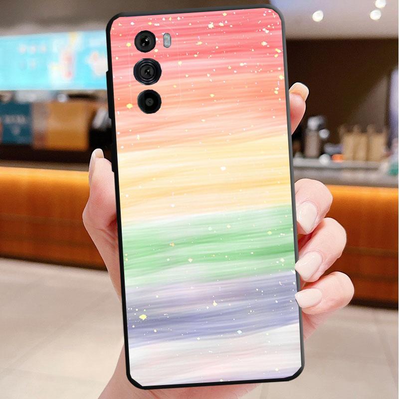 Phone Case For Motorola Edge 50 40 Pro 60 50 40 30 Ultra Neo Fusion Moto G Play G Stylus G Power G Rainbow Clouds