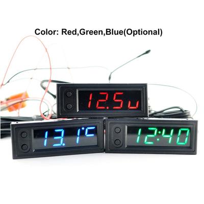 Indoor-Outdoor Thermometer Auto A//C Digital LCD Display in Out Clock for Automotive Car Home Vehicle