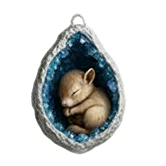 

Акрилова Підвісна Прикраса Тварина Синій Штучний Кристал Дірка Білка Сонечко Птах Коала Опосум Павук Підвіска на Новорічну Ялинку 2D Плоска Прикраса F