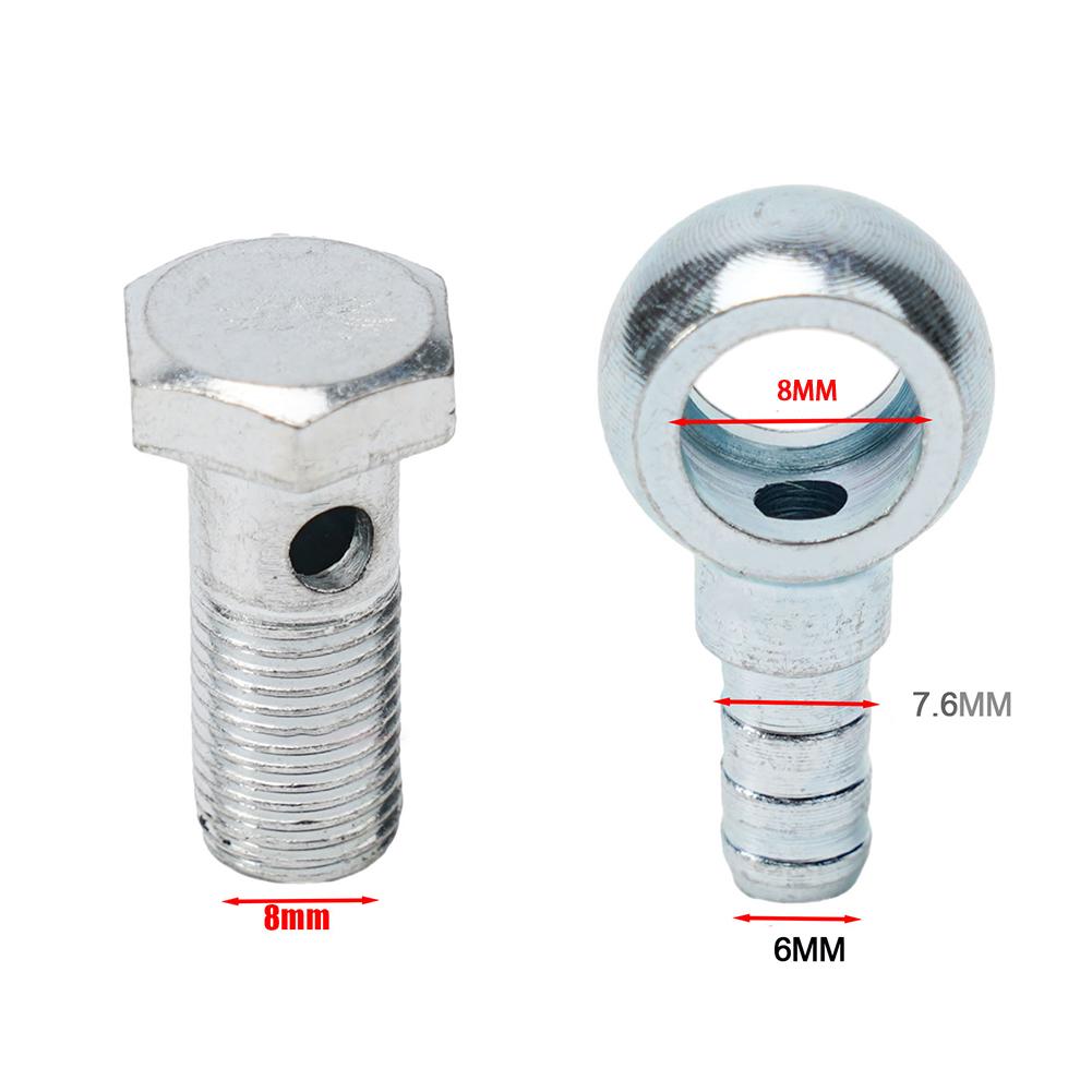 

M12x1 25mm Motorcycle Refit Fittings Set Oil Cooler Screw + Ball Head Adapter 8mm