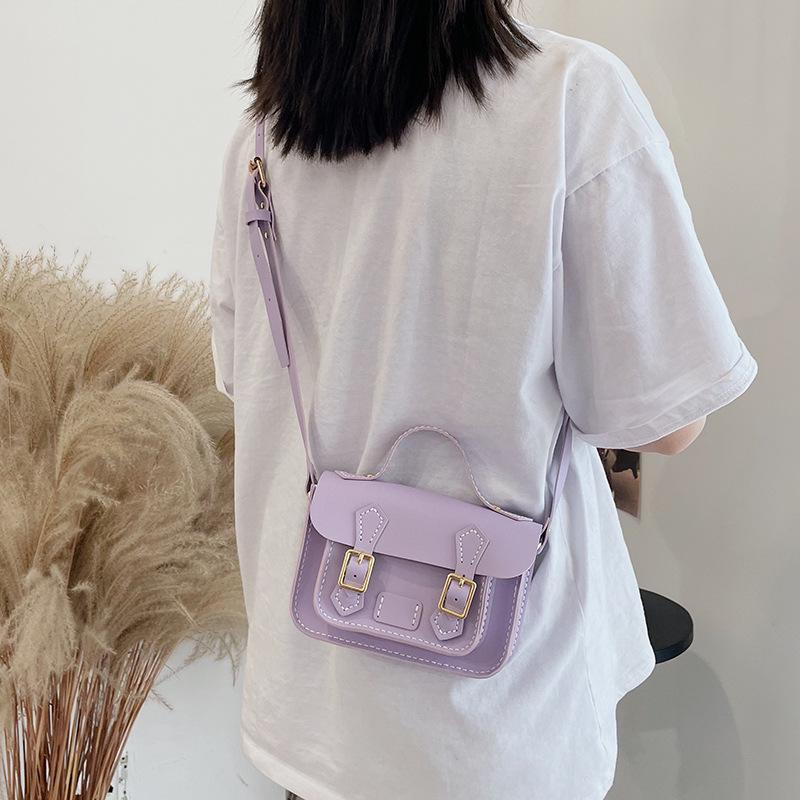 Cambridge DIY Handmade Color Block Woven Shoulder Crossbody Messenger Bag - Women's Trendy New Style