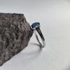 Серебряное кольцо с сапфиром nano 0.907ct, вес изделия 2,57 гр (2206057)