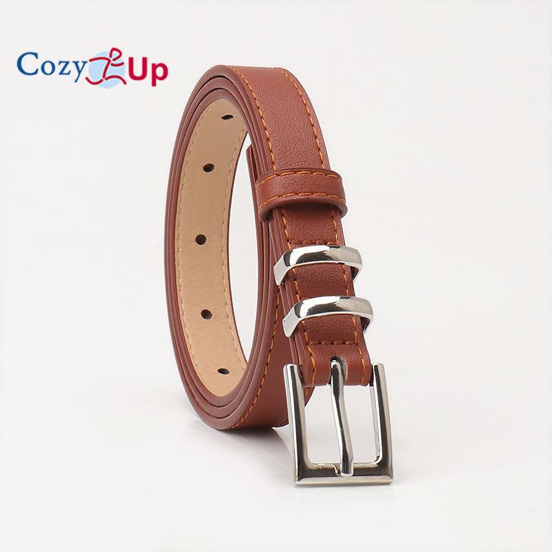 Women's Leather Belts for Jeans Pants Fashion Ladies Belt Gold Buckle Belts for Women