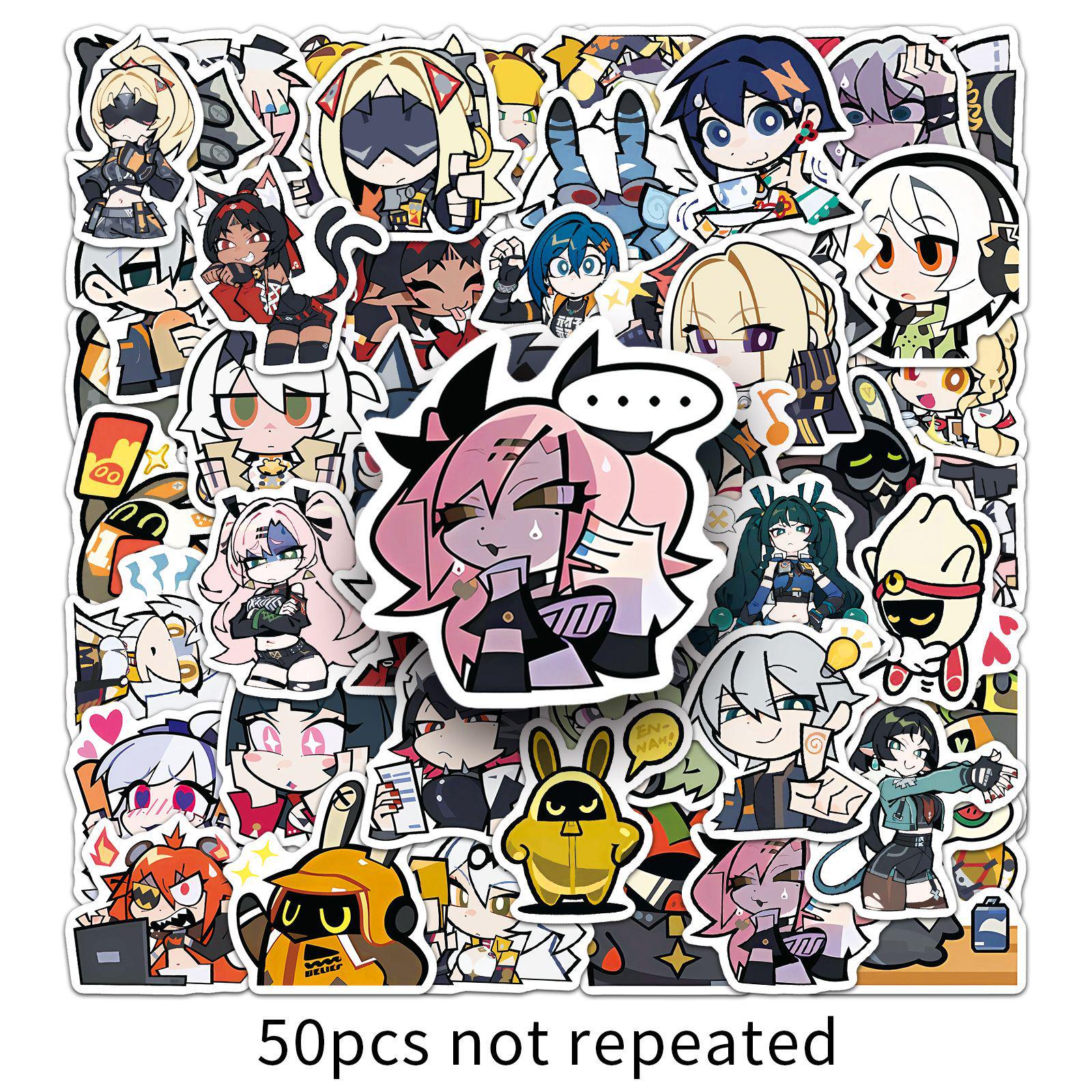 50 Мультяшных Стикер-Эмодзи из Zenless Zone Zero - Милые и Забавные Дизайны для Тетрадей, Чемоданов и Наушников