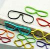 10pcs Colorful glasses, creative paper clips, paper clips, accessories, student office supplies, plastic wire, metal