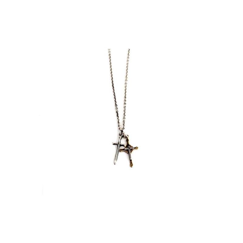 Bebello [Bs-316] 925 Silver Layered Cross Chain Necklace